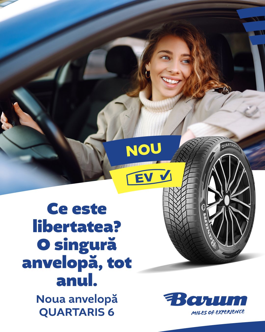 Ce e libertatea pentru un șofer? O singură anvelopă, tot anul. 🛞